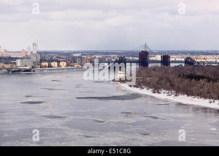 kiev panorama overlooking the Dnieper River Stock Photo