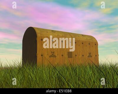 Old chest - 3D render Stock Photo - Alamy