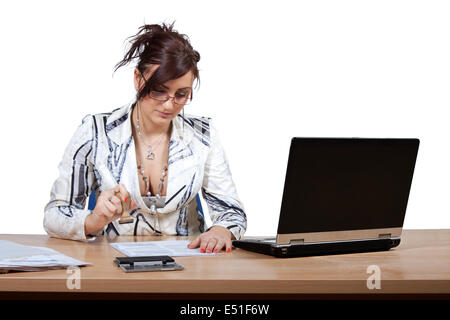 Young female office worker Stock Photo