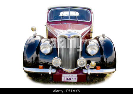 Front view of a 1950s Riley RM saloon car Stock Photo