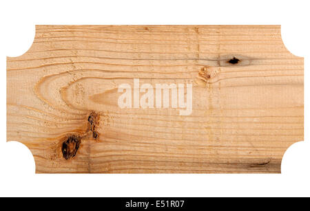 Wooden sign Isolated on the White Stock Photo