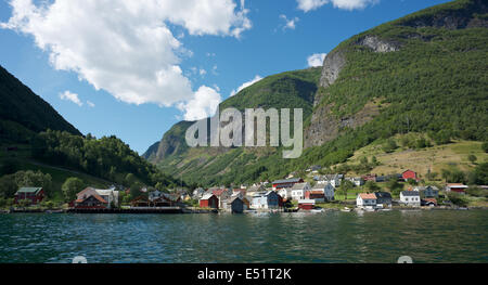 Undredal Norway Aurlandsfjorden Stock Photo