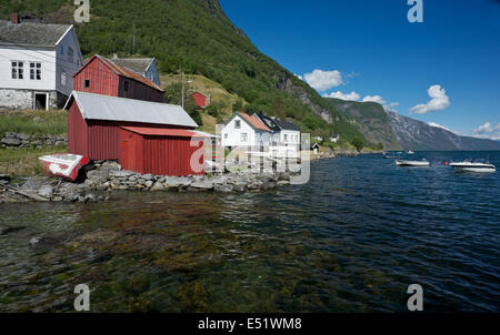 Undredal Norway Aurlandsfjorden Stock Photo