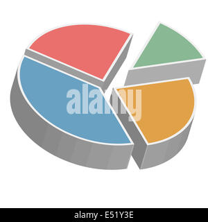 pie chart isometric icon with modern flat style color vector Stock ...
