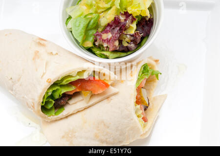 kafta shawarma chicken pita wrap roll sandwich Stock Photo