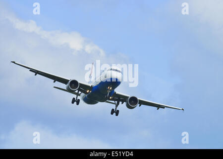Landing aeroplane, Germany Stock Photo