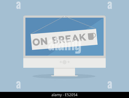 Monitor on break Stock Photo