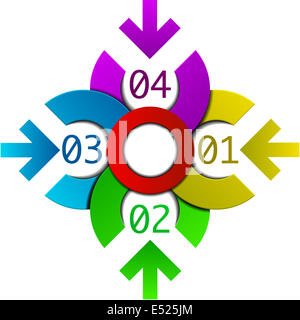 four steps circle infographic Stock Photo
