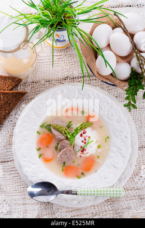 polish white borscht Stock Photo