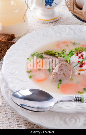 polish white borscht Stock Photo