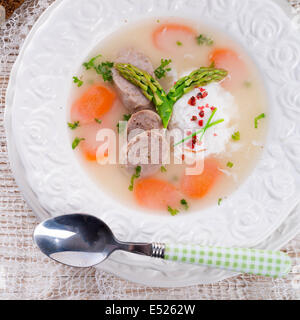 polish white borscht Stock Photo