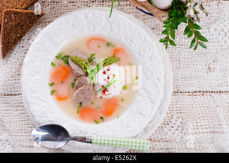 polish white borscht Stock Photo