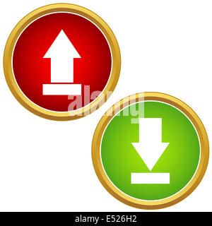 Download and Upload buttons Stock Photo