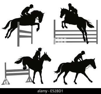 Equestrian sports set Stock Photo