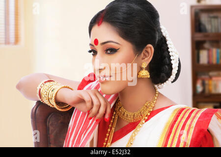 Portrait of a Bengali woman Stock Photo