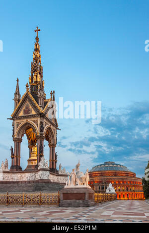 Albert Memorial and Royal Albert Hall,View from Hyde Park,London,England Stock Photo