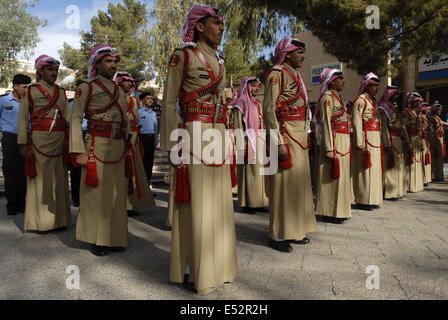 Bedouin Desert Guard Police at Petra, Jordan Stock Photo