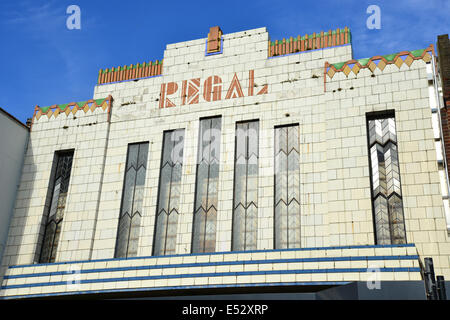 Art Deco facade of former Regal Cinema, High Street, Uxbridge, London Borough of Hillington, Greater London, England, United Kingdom Stock Photo