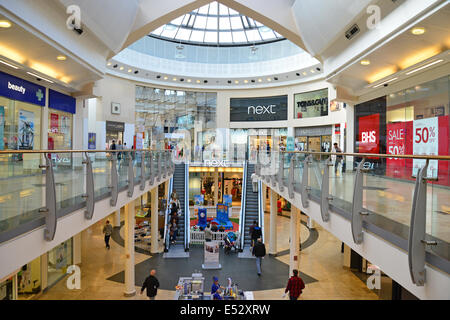 Interior of The Chimes Shopping Centre, Uxbridge, London Borough of ...