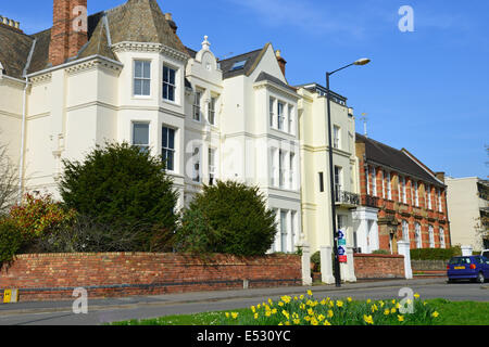 Houses on Regent Grove, Royal Leamington Spa, Warwickshire, England, United Kingdom Stock Photo