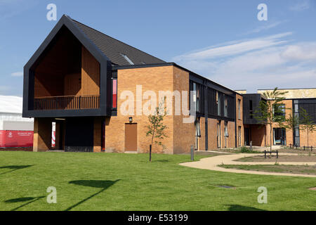Dalmarnock, Glasgow East End, Scotland, UK, Friday, 18th July, 2014. Athlete’s Village housing built for the Glasgow 2014 Commonwealth Games to accommodate athletes and officials Stock Photo
