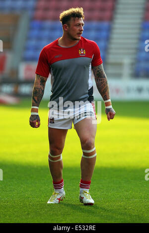 Rugby League - engage Super League - Celtic Crusaders v Wigan Warriors -  The Racecourse Ground. Wigan Warriors' Josh Charnley sores a try Stock  Photo - Alamy