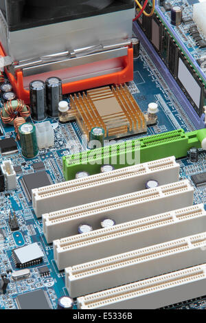 close-up photograph of part of a motherboard