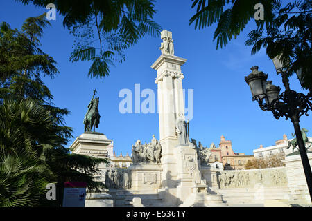 Monument to the Constitution of 1812, Plaza de Espana, Cádiz, Cádiz Province, Andalusia, Kingdom of Spain Stock Photo