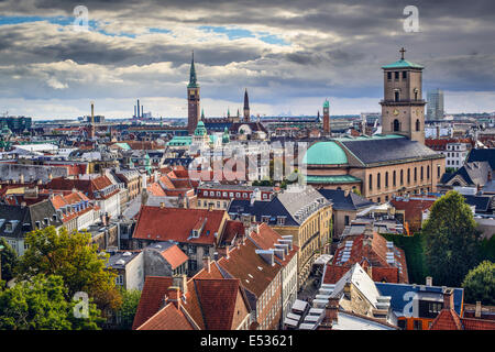 Copenhagen, Denmark old city skyline. Stock Photo