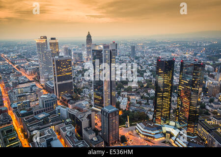 Frankfurt, Germany Cityscape at night. Stock Photo