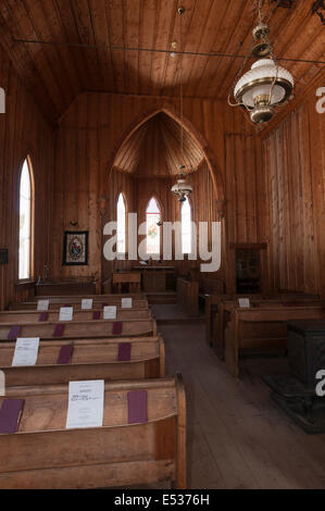 Elk203-3246v Canada, British Columbia, Barkerville Historic Town, church interior Stock Photo