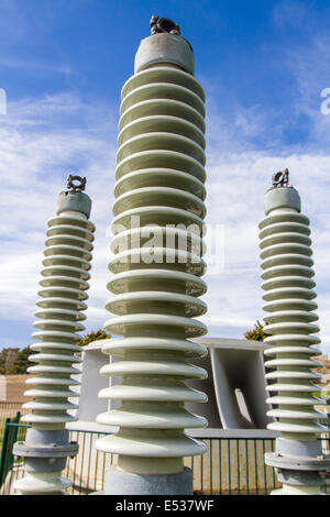 High-voltage power transformers Stock Photo