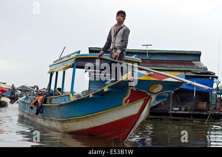 Kampong Luang, Tonle Sap floating village Stock Photo