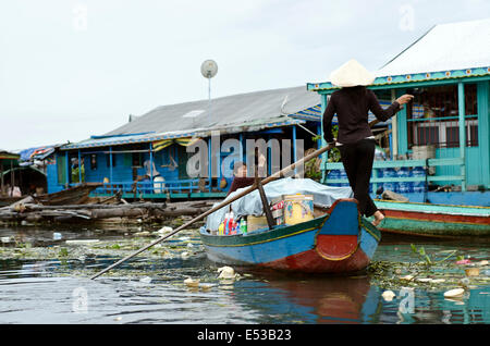 Kampong Luang, Tonle Sap floating village Stock Photo