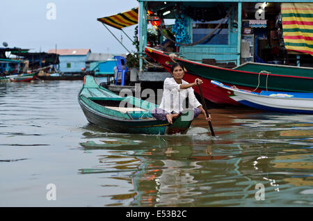 Kampong Luang, Tonle Sap floating village Stock Photo