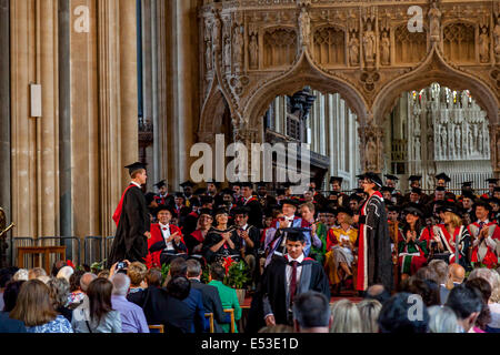 Student Daniel Rooney Accepting His Award For A First Class Degree In Business Studies At The University Of Western England Stock Photo