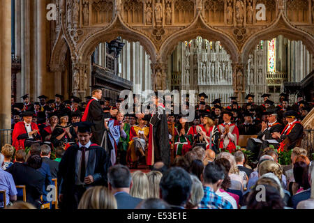 Student Daniel Rooney Accepting His Award For A First Class Degree In Business Studies At The University Of Western England Stock Photo
