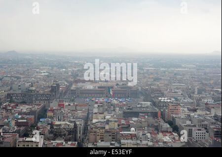 Mexico City from Torre Latin America in Mexico City. Stock Photo