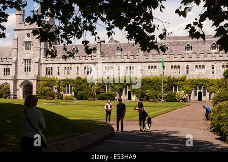 The main Quadrangle at University College Cork, Ireland. Stock Photo