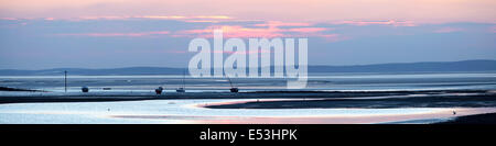 Sunset over Morecambe Bay, Lancashire. Stock Photo