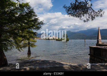 Views of the Island of Isola Bella Lake Maggiore Italy Stock Photo