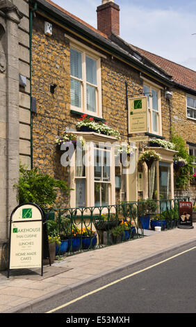 Castle Cary, a small market town in somerset England  UK  The Bakehouse Restaurant and Coffee House Stock Photo