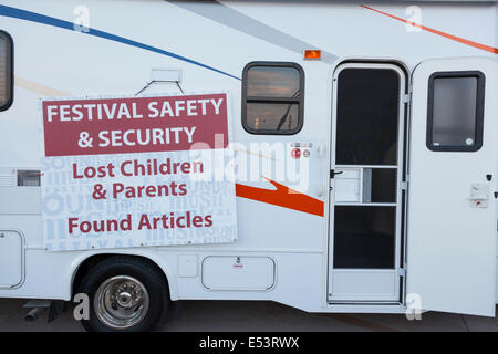 Festival Safety & Security truck at the 'Sound of Music Festival' at Spencer Smith Park in Burlington, Ontario, Canada. Stock Photo