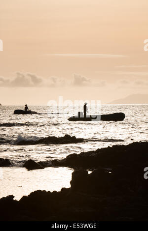 Silhouette Of Panga Boat Stock Photo - Alamy