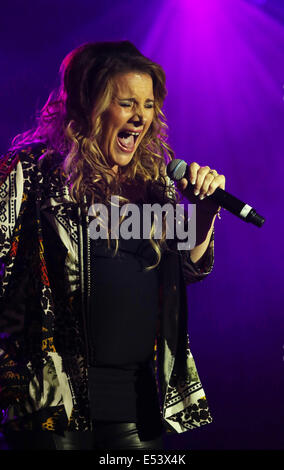 Guilford, UK. 19th July, 2014. Sam Bailey performing on  2nd stage on day 2 of Guilfest Credit:  swift-creative.com/Alamy Live News Stock Photo