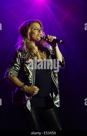 Guilford, UK. 19th July, 2014. Sam Bailey performing on  2nd stage on day 2 of Guilfest Credit: swiftcreative/Alamy Live News Stock Photo