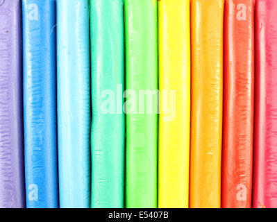 Colorful Clay on a white background Stock Photo