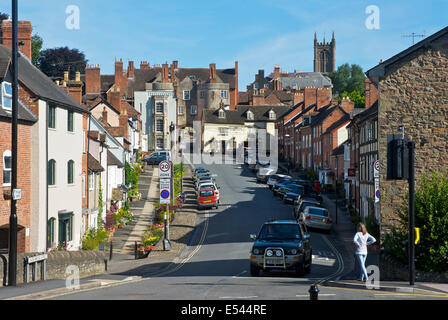 Broad Gate and Broad Street, Ludlow, Shropshire, England UK Stock Photo