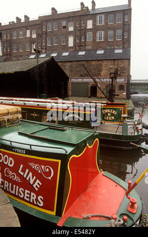 UK, England, Nottingham, Fellows, Morton and Clayton wharf on Beeston Canal in 1990s before modernisation Stock Photo