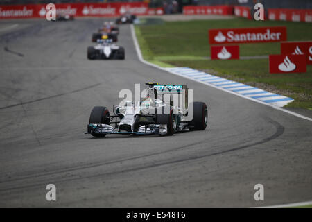 Hockenheim, Germany. 20th July, 2014. NICO ROSBERG of Germany and Mercedes AMG Petronas F1 Team drives during the Formula 1 German Grand Prix 2014 at the Hockenheim-Ring in Hockenheim, Germany Credit:  James Gasperotti/ZUMA Wire/Alamy Live News Stock Photo